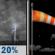 Tonight: Slight Chance Showers And Thunderstorms then Mostly Clear
