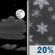 Thursday Night: Partly Cloudy then Slight Chance Rain And Snow